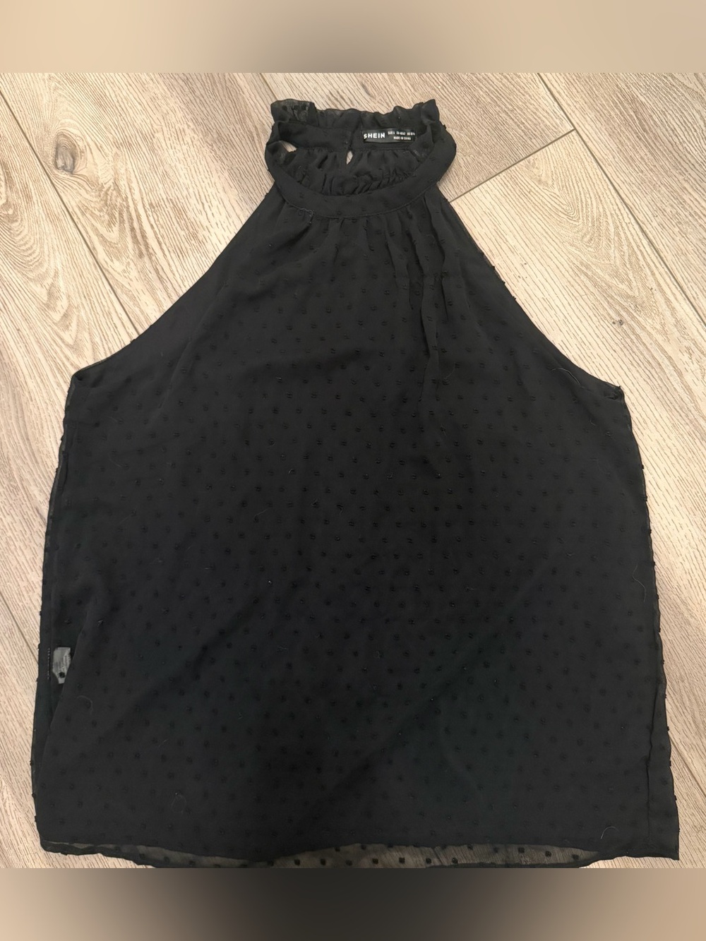 Black High Neck Sleeveless Top